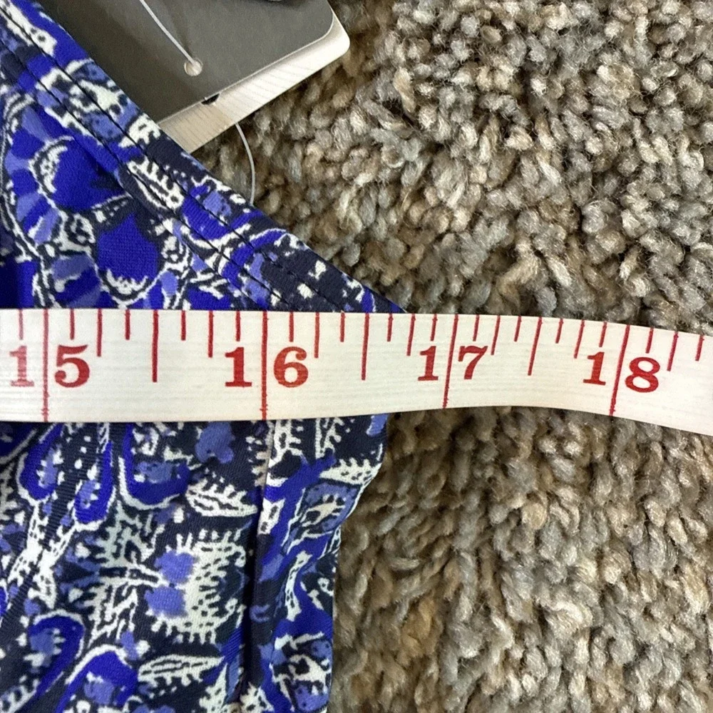 Athleta Baja Cup Bra Swim Bikini Top Women's Size 38‎ B/C Blue Boho Mosaic Print